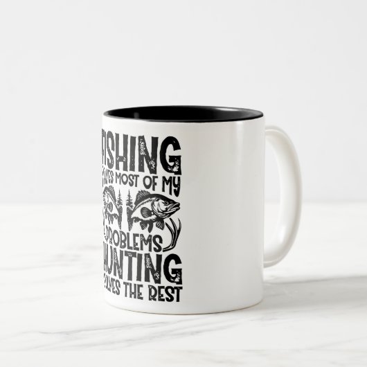 Grappig Gevist/Jacht Tweekleurige Koffiemok (Voorkant rechts)