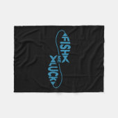 Grappig Gevist Luck Fisherman Fish Me Luck Fleece Deken (Voorkant (Horizontaal))