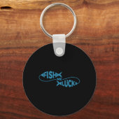 Grappig Gevist Luck Fisherman Fish Me Luck Sleutelhanger (Voorkant)