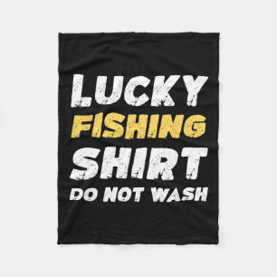 Grappig Gevist Lucky Vissen Shirt niet wassen Fleece Deken