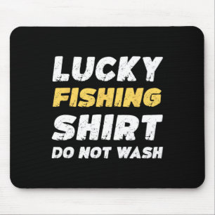 Grappig Gevist Lucky Vissen Shirt niet wassen Muismat