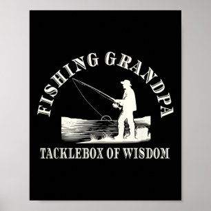 Grappig Gevist Opa Waardering Tacklebox van Wi Poster