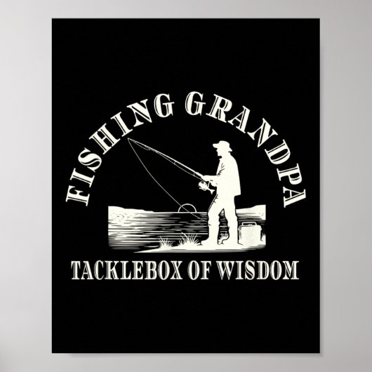 Grappig Gevist Opa Waardering Tacklebox van Wi Poster (Voorkant)