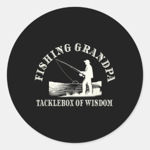 Grappig Gevist Opa Waardering Tacklebox van Wi Ronde Sticker