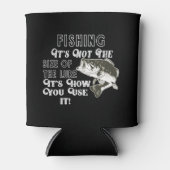 Grappig Gevist Quote met een Largemouth Bass Blikjeskoeler (Voorkant)