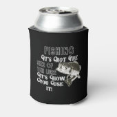 Grappig Gevist Quote met een Largemouth Bass Blikjeskoeler (Blikje Achterkant)