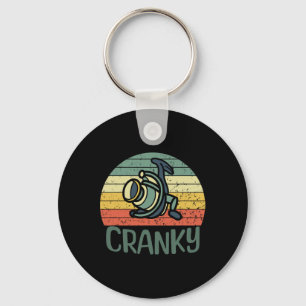 Grappig Gevist Reel Pun Shirt voor Cranky Vissers Sleutelhanger