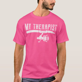 Grappig Gevist Rod Angler mijn therapeut Gevist T-shirt