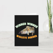 Grappig Gevist Winner Walleye Dinner Fish Fr Kaart (Voorkant)