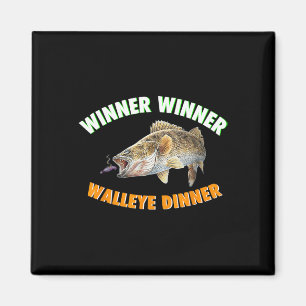 Grappig Gevist Winner Walleye Dinner Fish Fr Magneet