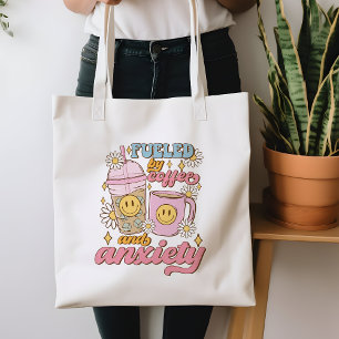 Grappig gevoed door koffie en angst Canvas tas