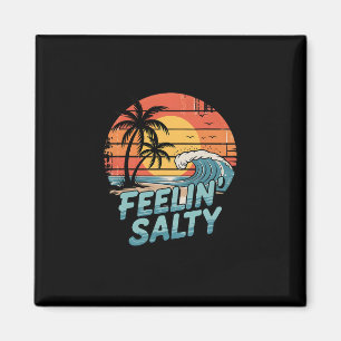Grappig Gevoel Zoute Strand Zomer Vakantie Vintage Magneet