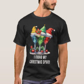 grappig gevonden kerst spirit drink partij tekst t-shirt (Voorkant)