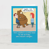 Grappig gevulde Beer Verjaardag Kaart (Voorkant)