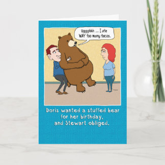 Grappig gevulde Beer Verjaardag Kaart