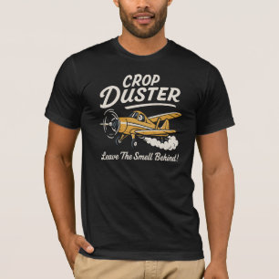 Grappig gewasbestuiver vliegtuig humoristisch ontw t-shirt