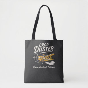Grappig gewasbestuiver vliegtuig humoristisch ontw tote bag