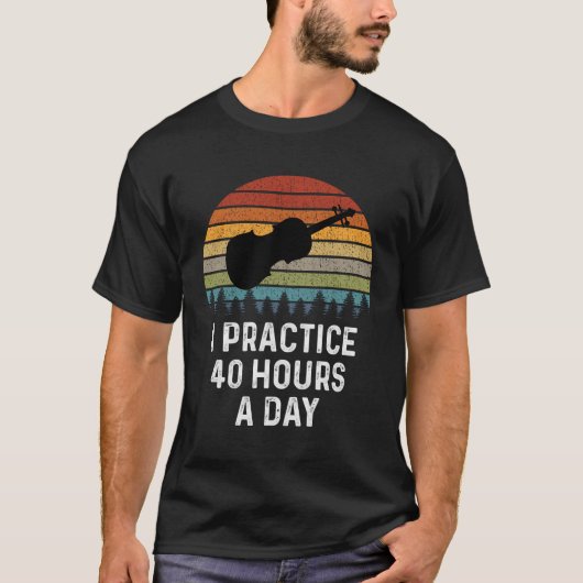 Grappig geweld geeft me 40 uur per dag vio t-shirt (Voorkant)