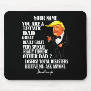 Grappig geweldig pap Donald Trump Fathers Day Gift Muismat