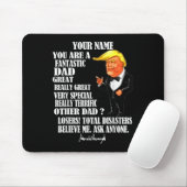 Grappig geweldig pap Donald Trump Fathers Day Gift Muismat (Met muis)