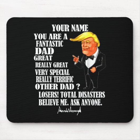 Grappig geweldig pap Donald Trump Fathers Day Gift Muismat (Voorkant)