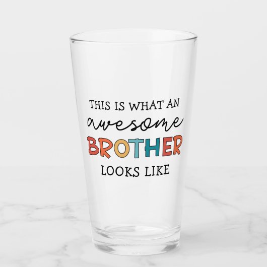 Grappig Geweldige Brother | Cadeau voor beste broe Glas (Voorkant)