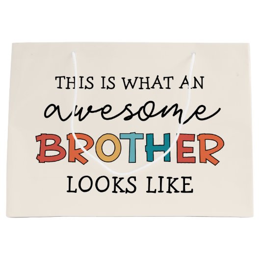 Grappig Geweldige Brother | Cadeau voor beste broe Groot Cadeauzakje (Voorkant)