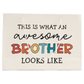 Grappig Geweldige Brother | Cadeau voor beste broe Groot Cadeauzakje (Achterkant)