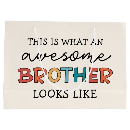 Grappig Geweldige Brother | Cadeau voor beste broe Groot Cadeauzakje (Achterkant)