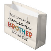 Grappig Geweldige Brother | Cadeau voor beste broe Groot Cadeauzakje (Voorkant Gekanteld)