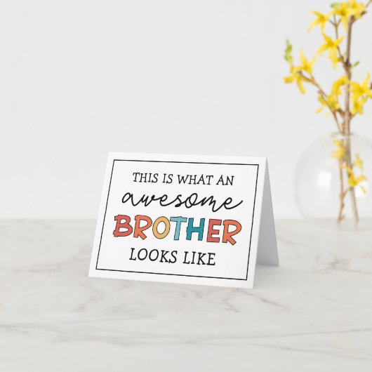 Grappig Geweldige Brother | Cadeau voor beste broe Kaart (Gele Bloem)