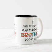 Grappig Geweldige Brother | Cadeau voor beste broe Tweekleurige Koffiemok (Voorkant rechts)