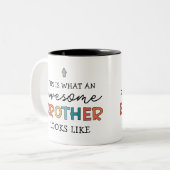 Grappig Geweldige Brother | Cadeau voor beste broe Tweekleurige Koffiemok (Voorkant links)