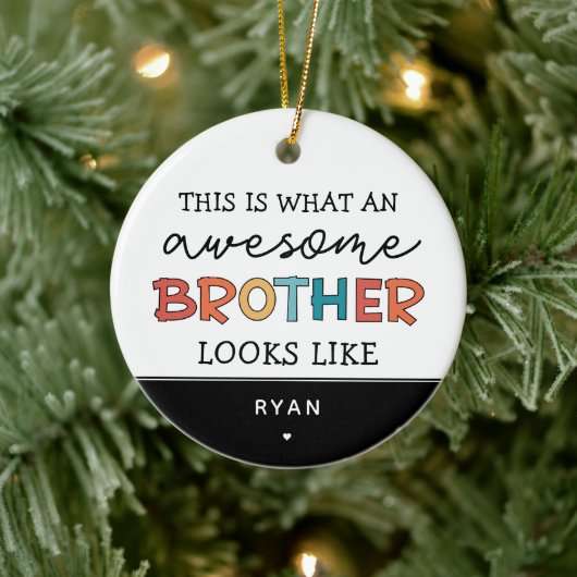 Grappig Geweldige Brother | Gepersonaliseerde Brot Keramisch Ornament (Boom)
