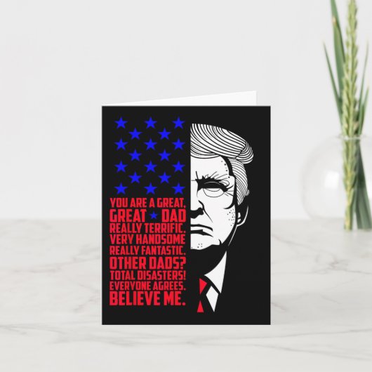 Grappig geweldige vader Donald Trump Vaderdag cade Kaart (Voorkant)