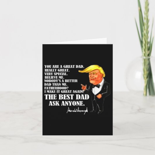 Grappig geweldige vader Donald Trump Vaderdag cade Kaart (Voorkant)