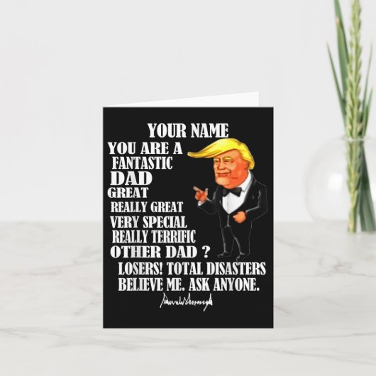 Grappig geweldige vader Donald Trump Vaderdag cade Kaart (Voorkant)