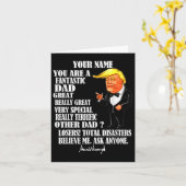 Grappig geweldige vader Donald Trump Vaderdag cade Kaart (Gele Bloem)
