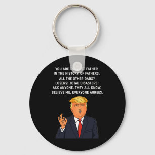 Grappig geweldige vader Donald Trump Vaderdag cade Sleutelhanger