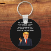Grappig geweldige vader Donald Trump Vaderdag cade Sleutelhanger (Voorkant)