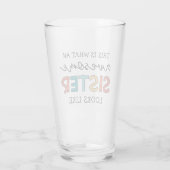 Grappig Geweldige Zusje | Cadeaus voor Beste Zuste Glas (Achterkant)
