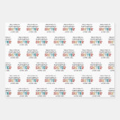 Grappig Geweldige Zusje | Cadeaus voor Beste Zuste Inpakpapier Vel (Voorkant 2)