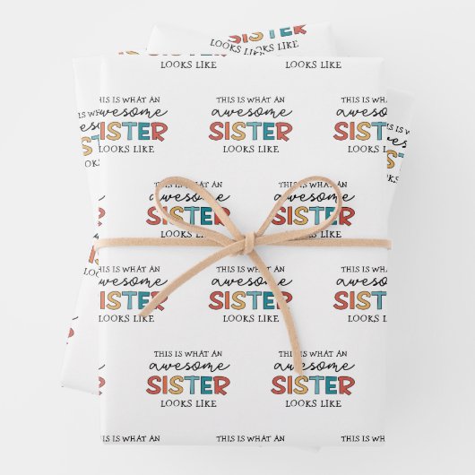 Grappig Geweldige Zusje | Cadeaus voor Beste Zuste Inpakpapier Vel (In situ)