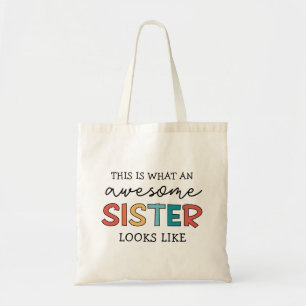 Grappig Geweldige Zusje   Cadeaus voor Beste Zuste Tote Bag