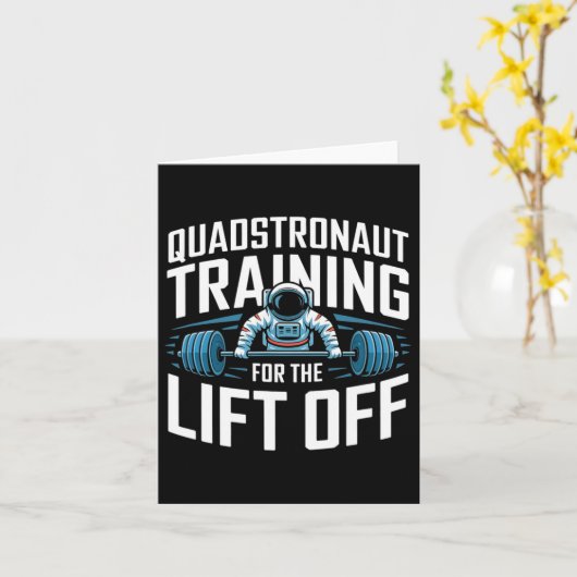 Grappig Gewichtheffen Bodybuilding Gym Fitness Ast Kaart (Gele Bloem)