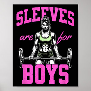 Grappig Gewichtheffen Bodybuilding Vrouw Sleeves J Poster