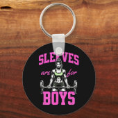 Grappig Gewichtheffen Bodybuilding Vrouw Sleeves J Sleutelhanger (Voorkant)