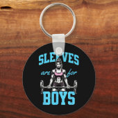 Grappig Gewichtheffen Bodybuilding Vrouw Sleeves J Sleutelhanger (Voorkant)