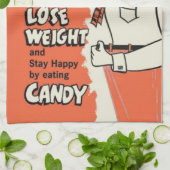 Grappig Gewichtsverlies Ad EAT SNOEP Theedoek (Gevouwen)