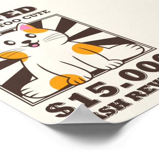 Grappig gewild kat voor te kletsen poster (Hoek)